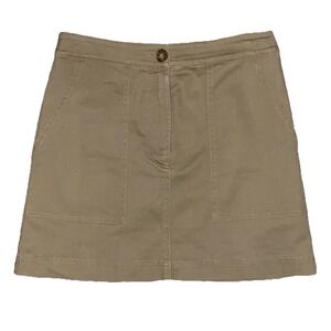 Melrose And Market Mini Skirt size 4 Low Rise Army Green Pockets Academia Y2K